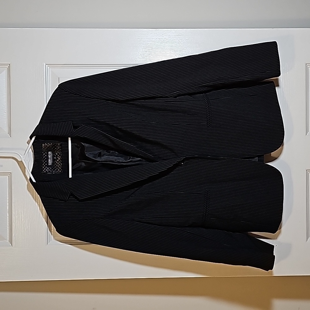 John Meyer Collection Dark Single Button Pinstrip… - image 1